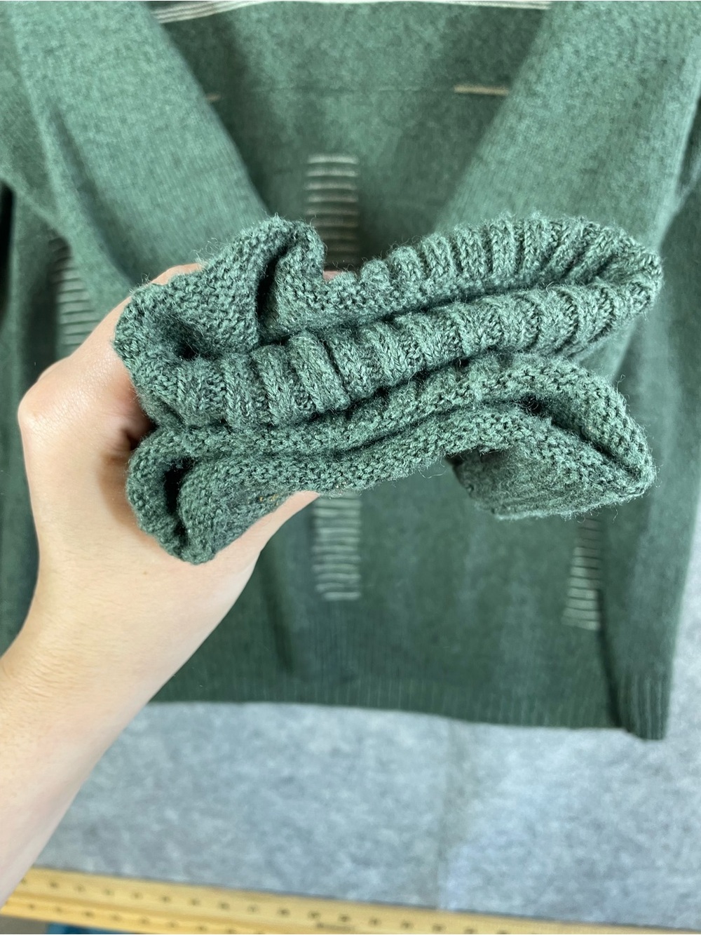 Vintage Arnold Palmer Wool Blend Golf Sweater Green Large V Neck Grandpa Core - Picture 6 of 14